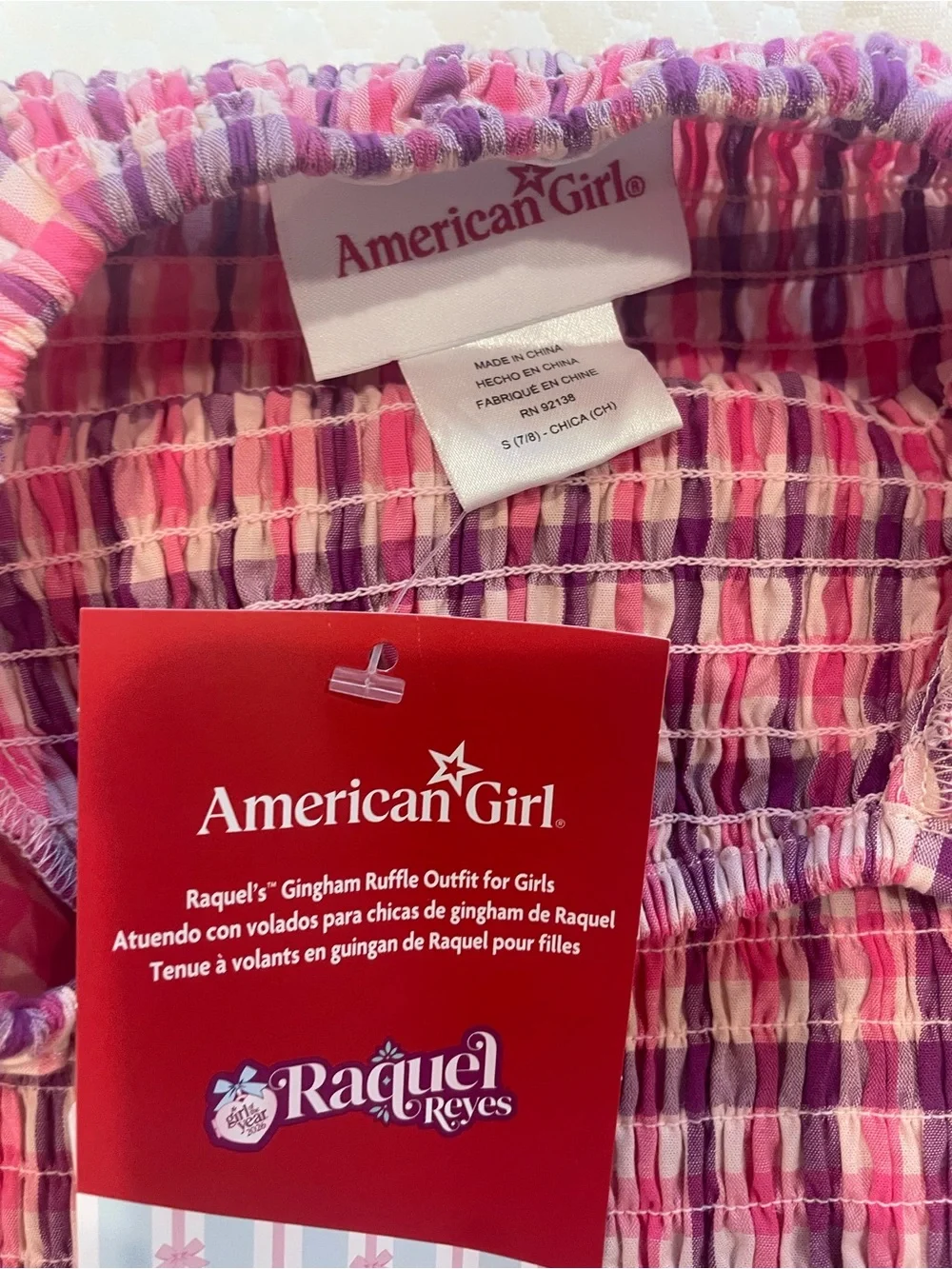 Girls Pink & Purple Plaid Two-Piece Set